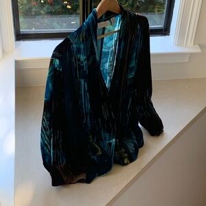 Chico's Elegant Blue and Black Women's Blazer